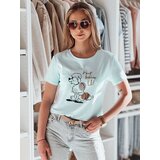DStreet T-shirt damski z pudlem LUMIFITU błękitny | Shoptok.si