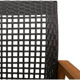  Vrtna klupa crna 112 cm od poliratana i bagremovog drva | Eponuda.com