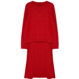 Trendyol Red Soft Textured Skirted Knitwear Bottom-Top Set | shoptok.hr