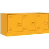 Maison Chic TV omarica - TV stojalo - Televizijska omarica gorčično rumena 99x39x44 cm jeklo, (21699613) Cene