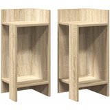  Pomoćni stolići 2 kom s policom boja hrasta sonome 25,5x27x60cm | Eponuda.ba