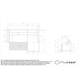 MID.YOU KOTNA SEDEŽNA GARNITURA, struktura temno modra | Shoptok.si