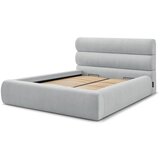 Bobochic Paris Svijetlo sivi tapecirani bračni krevet s prostorom za odlaganje s podnicom 160x200 cm Vernon – | shoptok.hr