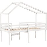  Visoki krevet s krovom bijeli 90 x 200 cm od masivne borovine | Eponuda.ba