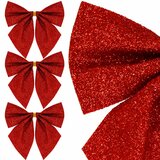  Set Božićnih mašni 11 × 11 cm - 3 komada, crvene | shoptok.hr