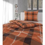 Esposa POSTELJNINA TERNET 140/200 cm flanela rjava, oranžna | Shoptok.si