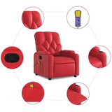 vidaXL Masažni naslonjač od umjetne kože crveni | shoptok.hr