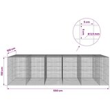  Gabion s žicom debljine 3 5 mm i mrežom 5x5 cm 550x100x150 cm - 100 cm 150 cm 550 cm | shoptok.hr