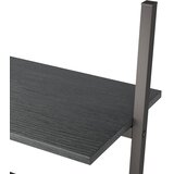  Naslanjajuće police s 4 razine crne 64 x 34 x 150,5 cm | shoptok.hr
