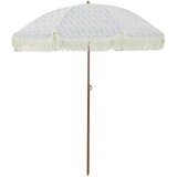 vidaXL Plažni dežnik Siva in bela 160 x 160 x 196 cm, (5000207259) | Shoptok.si