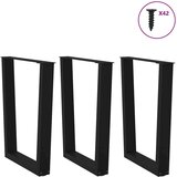  Noge za blagovaonski stol V-oblik 3 kom crne 70x(72-73 3) cm | shoptok.hr