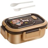  Lunchbox s pregradama i priborom - Smeđa / Psić KP39099 | shoptok.hr