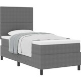  Postelja s škatlastim vzmetenjem z vzmetnico Svetlo siva 90x200 cm Žametna tkanina, (22083031) | Shoptok.si