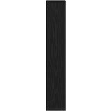 vidaXL Stenska polica črn hrast 36x16x90 cm inženirski les | Shoptok.si