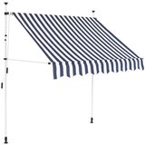 vidaXL tenda na ručno uvlačenje 150 cm plavo-bijela prugasta Cijene