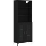 Maison Chic Visoka Komoda - Predalnik črna 69,5x34x180 cm inženirski les, (21717107) Cene