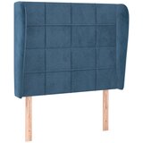  The Living Store Vzglavje z ušesi temno modro 83x23x118/128 cm žamet - Vzglavje, (21451995) | Shoptok.si