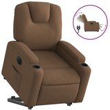 Maison Chic Električni naslanjač - Relax naslanjač s funkcijo vstajanja rjavo blago, (22061408) Cene