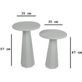 Hanah home set stolova za kafu lilyum (57 + 47) white (313RTX1126) | ePonuda.com