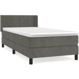 The Living Store Box spring postelja z vzmetnico temno siva 80x200 cm žamet - Box Spring Postelja, (21488705) | Shoptok.si