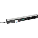 Treston Letev z vtičnicami za delovne mize, 4 vtičnice, stikalo, FI-stikalo, dolžina 468 mm | Shoptok.si
