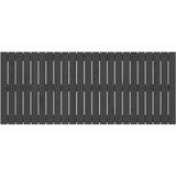 vidaXL Stensko posteljno vzglavje sivo 147x3x60 cm trdna borovina | Shoptok.si