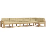 vidaXL Zunanja garnitura za sedenje 4 pcs Bela in bež Poliester, (5000282134) | Shoptok.si
