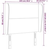  Uzglavlje s ušima tamnosmeđe 103x23x118/128 cm od tkanine | shoptok.hr