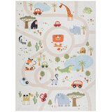 RugsX BAMBINO 1165 pralna preproga živalski vrt za otroke protizdrsna - bež 80/150 cm | Shoptok.si