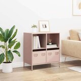 vidaXL Komoda ružičasta 68x39x73,5 cm hladno valjani čelik | shoptok.hr