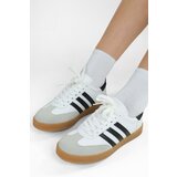 Shoeberry Women's Gazellyn White-Black Flat Sneakers | ePonuda.com