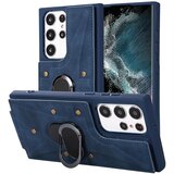 INORCO Za Samsung Galaxy S23 Ultra Rotary Kickstand usnjeno prevlečeno TPU ohišje, nosilec kartice, ovitek za telefon, (22035692) Cene
