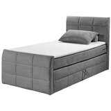MID.YOU POSTELJA BOXSPRING x , tekstil, leseni material temno siva | Shoptok.si