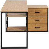 Livetastic KOTNA PISALNA MIZA kovina, leseni material črna, barve hrasta | Shoptok.si