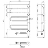  Vertaduro - Električni okretni sušač peškira sa termostatom ELA 120W/230V 80x49 cm IP44 bela | Eponuda.com