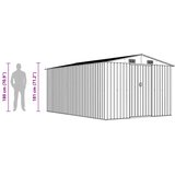  Vrtno spremište 257 x 392 x 181 cm metalno sivo | shoptok.hr