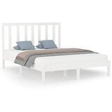 The Living Store Posteljni okvir bel iz trdnega lesa 160x200 cm - Posteljni Okvir, (21525262) | Shoptok.si