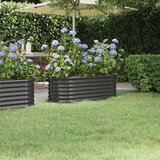 Furnova Visoka greda iz prašno premazanega jekla 114x40x36 cm antracit, (21920482) Cene