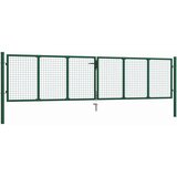  Vrtna mrežasta vrata od čelika 400x100 cm zelena | shoptok.hr