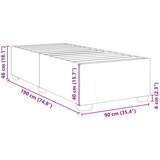 vidaXL Posteljni okvir črn 90x190 cm blago | Shoptok.si
