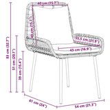  Vrtni set za objed 3 pcs Crna Antracit 109 x 63 x 83 cm | shoptok.hr