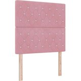  Postelja z vzmetnico z vzmetnico Roza 120 x 190 cm Žamet, (5000127110) | Shoptok.si