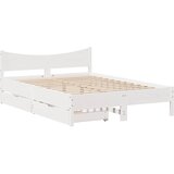  Okvir kreveta s ladicama bijeli 120 x 190 cm od borovine | shoptok.hr