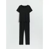 Reserved - Komplet dvodijelne pidžame - crno