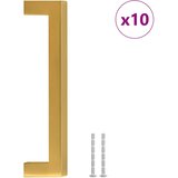  Ručke za ormarić 10 kom zlatne 128 mm od nehrđajućeg čelika | shoptok.hr