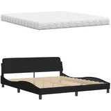  Krevet s madracem Hanko crni 180x200 cm od tkanine | shoptok.hr