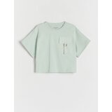 Reserved majica z žepom - turkizna | Shoptok.si