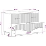 Kupaonski ormarić za sudoper HOORN Crna 82 x 41 x 56 cm - Crna | shoptok.hr