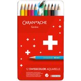 CARAN D'ACHE Set drvenih bojica Swisscolor Metal 12 kom Cene