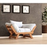 Hanah home Baštenska sofa sa jednim sedištem i jastukom, Tikovina i bela | Eponuda.com